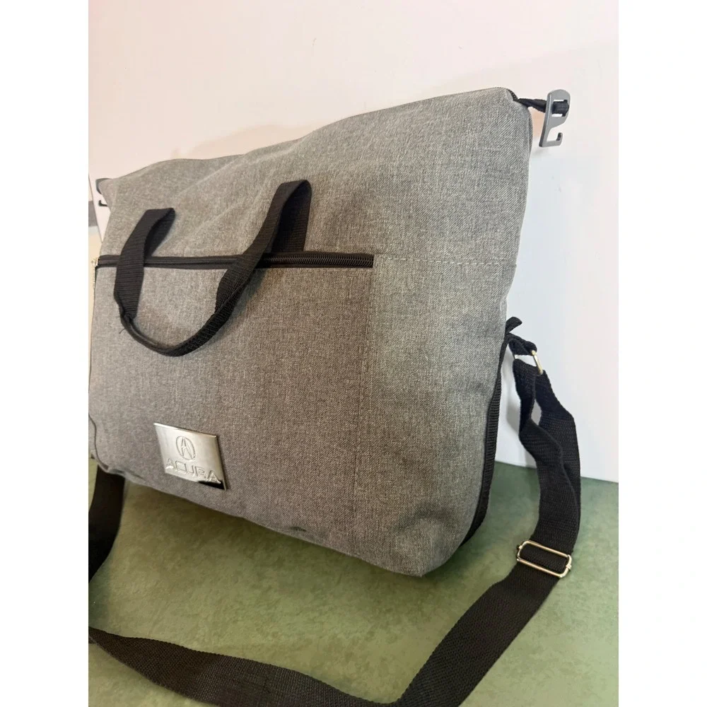 Acura Gray Travel Duffel Bag Weekend Gym Bag with Adjustable Strap Logo Lining